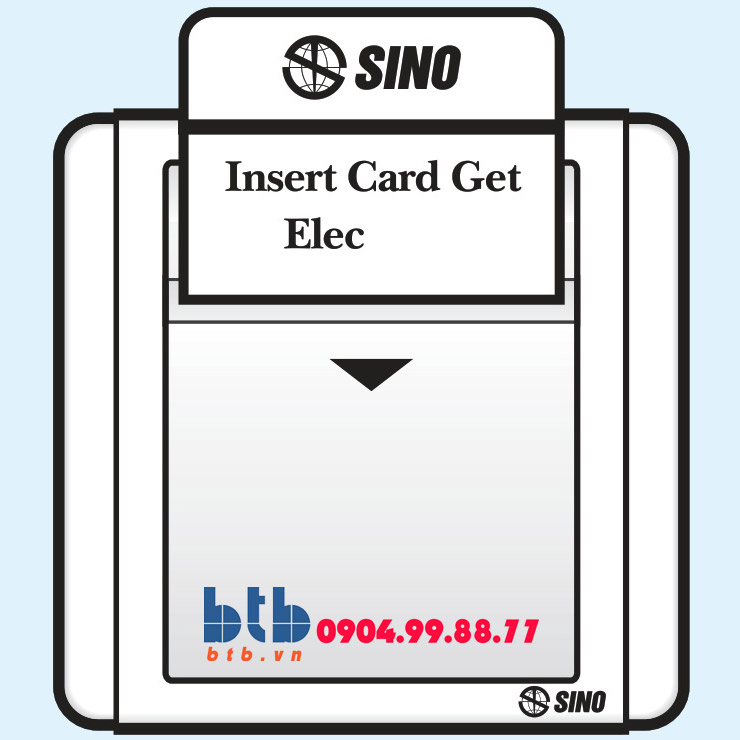 Sino S66 Công tắc dùng thẻ từ phím lớn có thời gian chậm