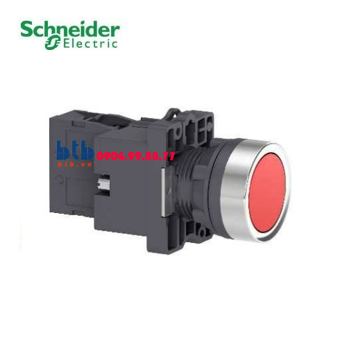 Schneider – Nút nhấn có đèn báo ø22 24V AC/DC màu đỏ