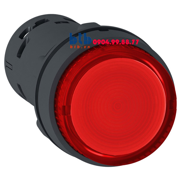 Schneider – Nút nhấn có đèn LED điện áp 24Vdc N/O màu đỏ