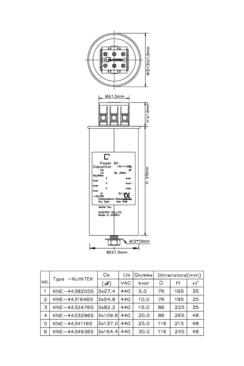 kich thuoc tu bu kho nuintek 440v 5kvar 10kvar 15kvar 20kvar 25kvar 30kvar