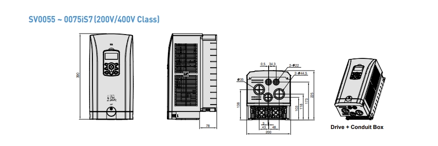 ong dan bien tan ls is7 5.5kw 7.5kw 200v 400v