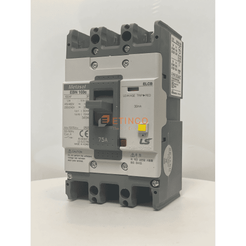EBN103c 75A | CB khối chống giật LS ELCB 75A 30mA 3P 18kA