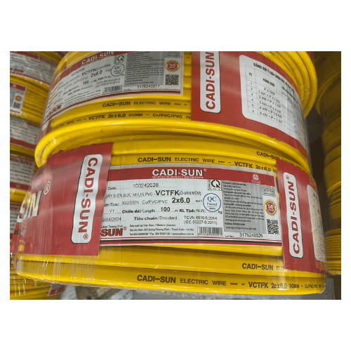 day cap dien Cadisun VCTFK 2x6.0 anh 2