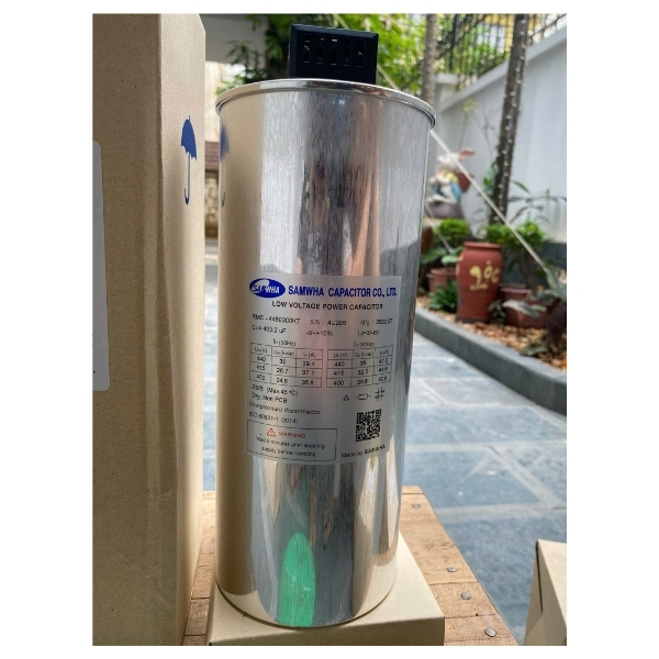 Tụ bù Samwha 30kVAr RMC-4450300KT 3P 440V (Mới) tu bu kho samwha rmc-4450300kt anh 1