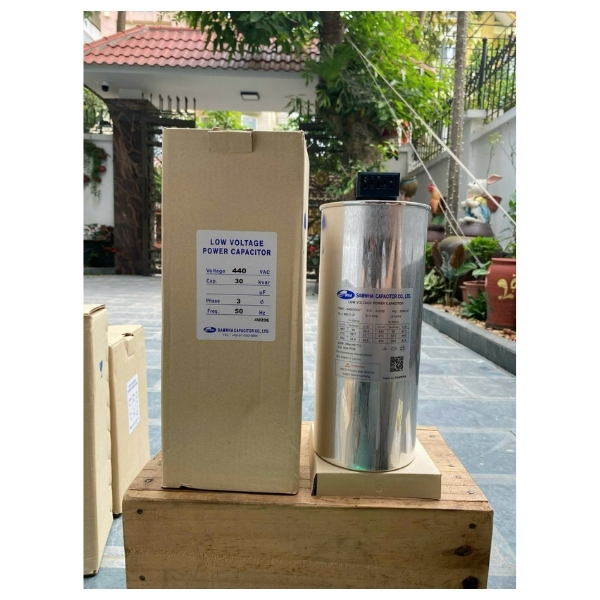 Tụ bù Samwha 30kVAr RMC-4450300KT 3P 440V (Mới) tu bu kho samwha rmc-4450300kt anh 2