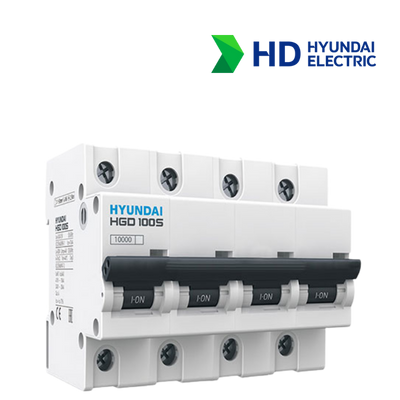MCB Hyundai HGD100S 4P 80A 10kA