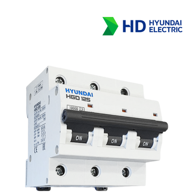 MCB Hyundai HGD125 3P 80A 10kA