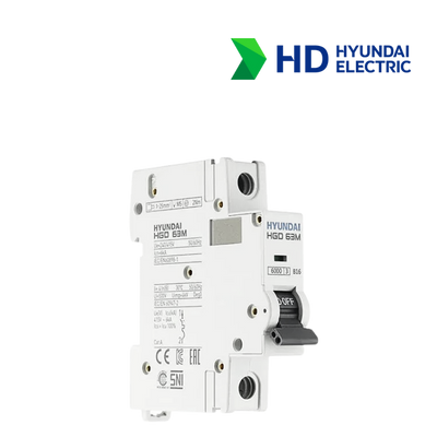 MCB Hyundai HGD63M 1P 16A 6kA