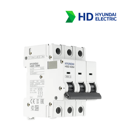MCB Hyundai HGD63M 3P 20A 6kA