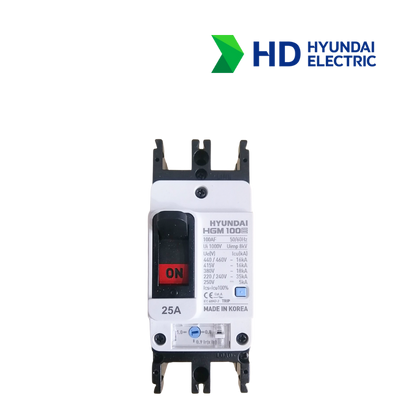 MCCB Hyundai HGM100E-F 2P 25A 35kA