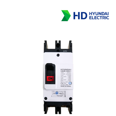 MCCB Hyundai HGM125H-F 2P 50A 85kA