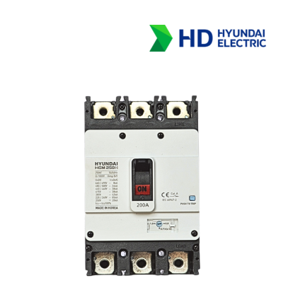 MCCB Hyundai HGM250H-F 3P 200A 38kA