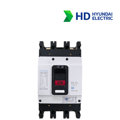 MCCB Hyundai HGM400S-F 2P 350A 75kA