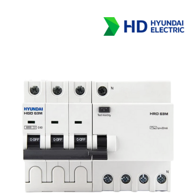 RCBO Hyundai HRO63M 3NG 3P+N 40A