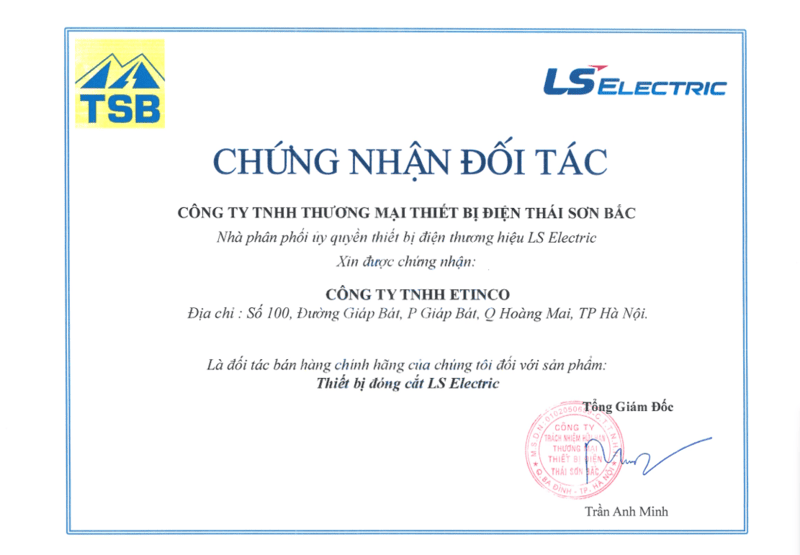 chung nhan phan phoi chinh hang cua ls