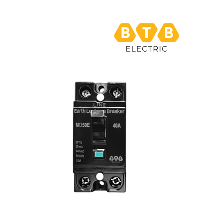 Cầu dao chống rò BTB MO50E1PN40 2P2E 40A 30mA 1.5kA