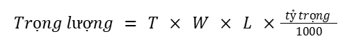 cong thuc tinh trong luong thanh dong