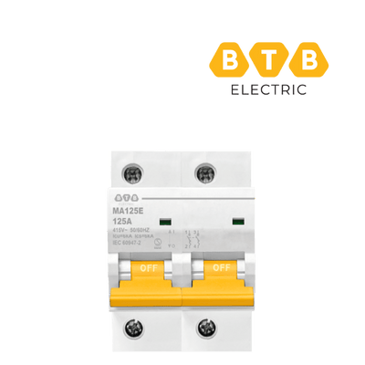 MCB BTB MA125E2P125A 2P 125A 6kA