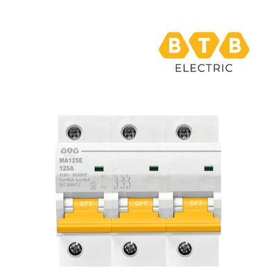 MCB BTB MA125E3P125A 3P 125A 6kA