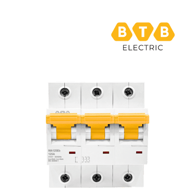 MCB BTB MA125Eb3PC125 3P 125A 6kA đặc tính cắt C