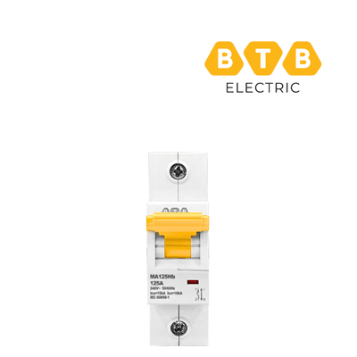 MCB BTB MA125Hb1PC125 1P 125A 15kA đặc tính cắt C