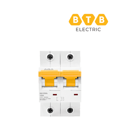 MCB BTB MA125Hb2PC125 2P 125A 15kA đặc tính cắt C