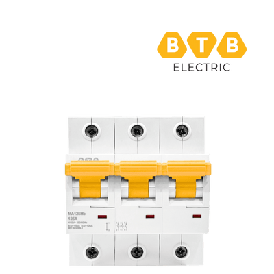 MCB BTB MA125Hb3PC125 3P 125A 15kA đặc tính cắt C