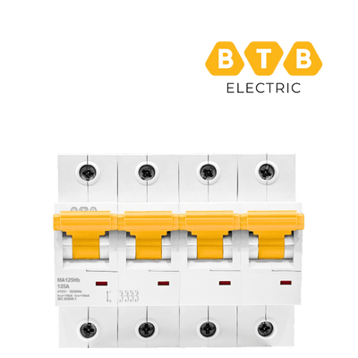 MCB BTB MA125Hb4PC125 4P 125A 15kA đặc tính cắt C
