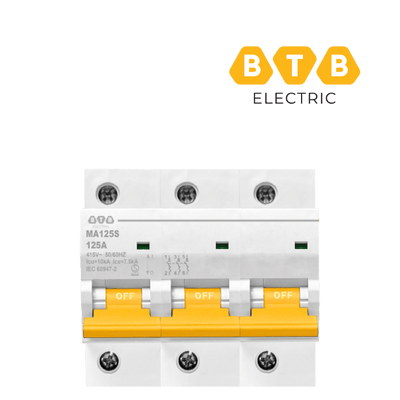 MCB BTB MA125S3P125A 3P 125A 10kA