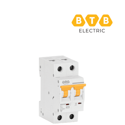 MCB BTB MA63E2PB32 2P 32A 6kA đặc tính cắt B