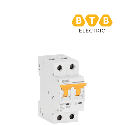 MCB BTB MA63E2PC32 2P 32A 6kA đặc tính cắt C