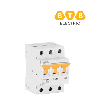 MCB BTB MA63E3PB32 3P 32A 6kA đặc tính cắt B