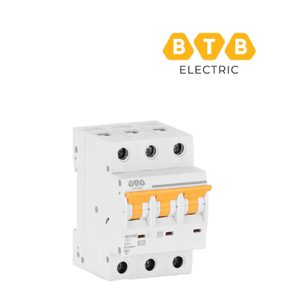 MCB BTB MA63E3PC32 3P 32A 6kA đặc tính cắt C