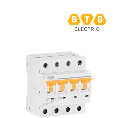 MCB BTB MA63E4PB32 4P 32A 6kA đặc tính cắt B