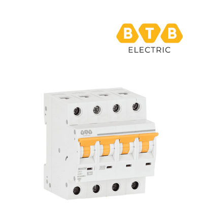 MCB BTB MA63E4PD32 4P 32A 6kA đặc tính cắt D
