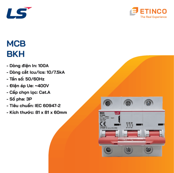 BKH 3P 100A | MCB LS 3P 100A 10kA