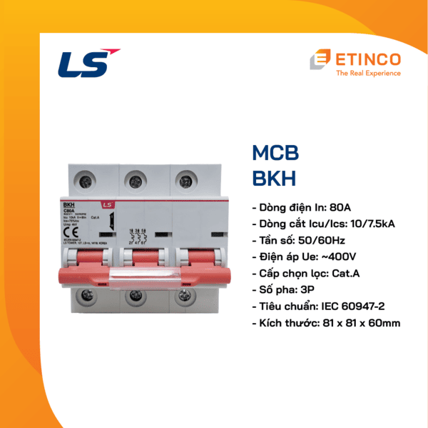 BKH 3P 80A | MCB LS 3P 80A 10kA