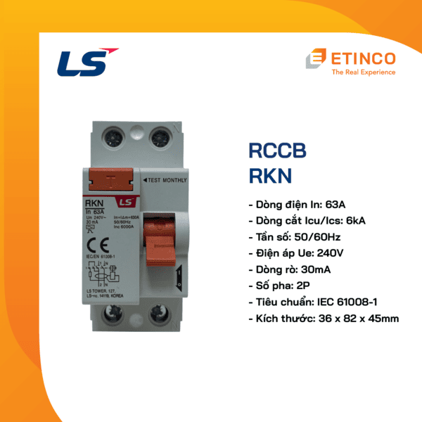 RKN 1P+N 63A | RCCB LS 1P+N 63A 30mA