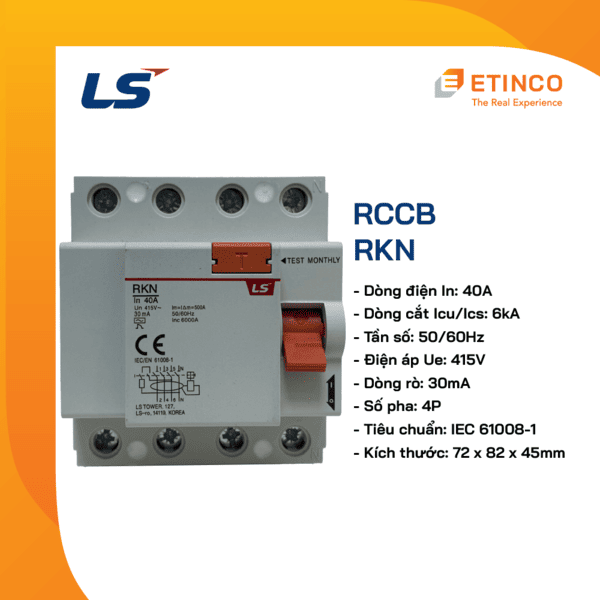 RKN 3P+N 40A | RCCB LS 3P+N 40A 30mA