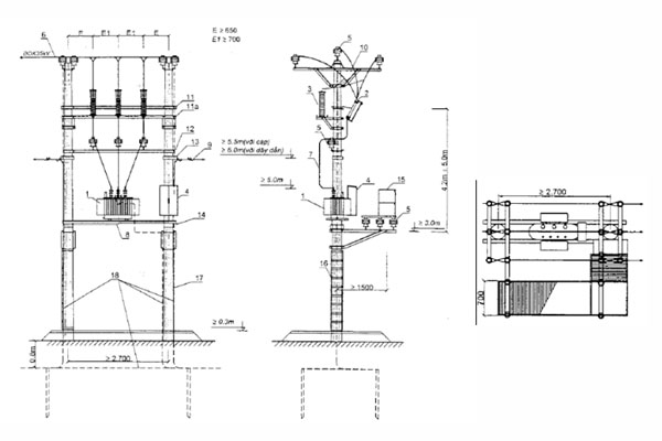 cau tao cua tram bien ap gian