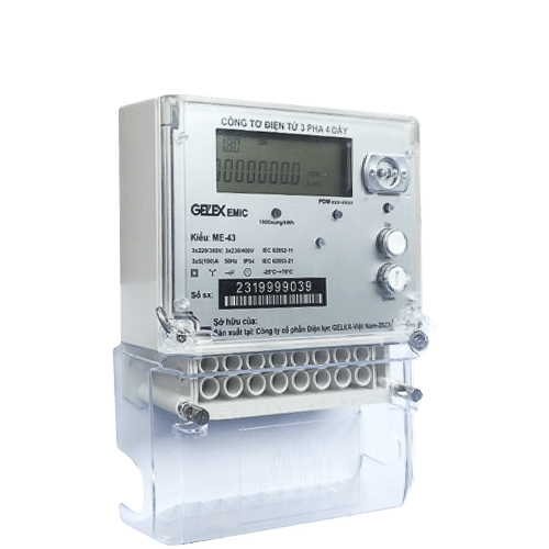 Công tơ điện tử 3 pha 1 giá EMIC ME-43 3x5(10)A 3x220/380V - 3x230/400V