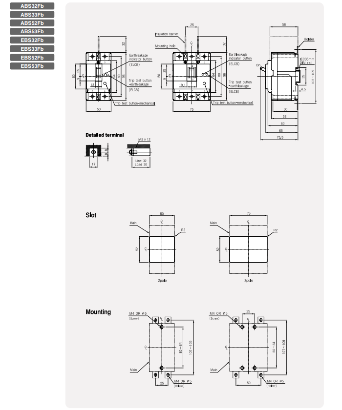 kich thuoc mccb ls abs32fb abs33fb abs52fb abs 53fb elcb ls ebs32fb ebs33fb ebs52fb ebs53fb