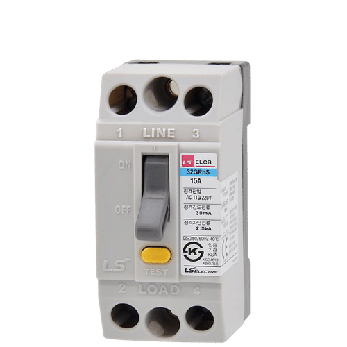 32GRhS 15A | CB cóc chống giật LS RCBO 15A 30mA 2P 2.5kA