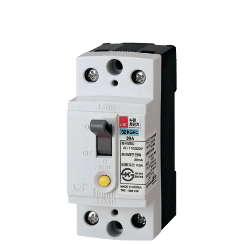 32KGRc 15A | Aptomat cóc chống giật LS RCBO 15A 30mA 2P 1.5kA