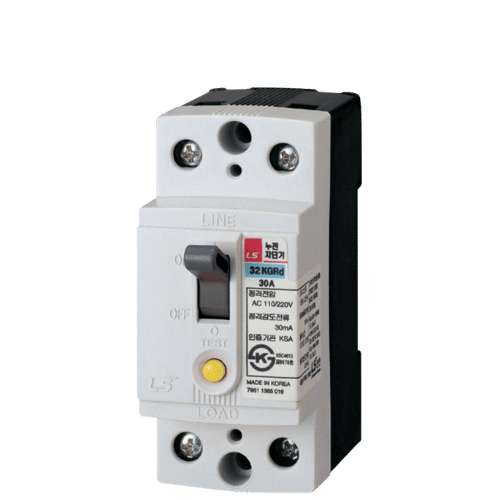 32KGRd 30A | Aptomat cóc chống giật LS RCBO 30A 30mA 2P 2.5kA