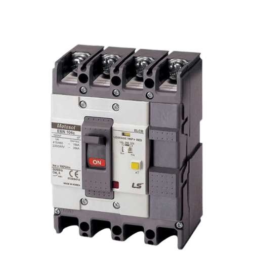 EBN104c 15A | Aptomat khối chống giật LS ELCB 15A 30mA 4P 18kA