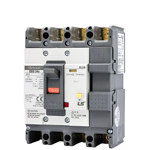 EBS34c 5A | Aptomat khối chống giật LS ELCB 5A 30mA 4P 10kA