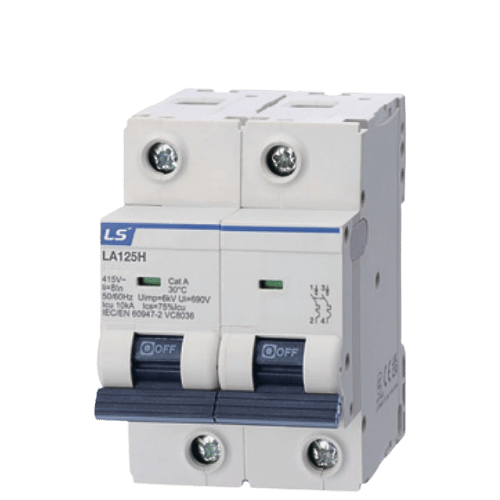 LA125H 2P 80A 10kA | Aptomat tép LS MCB