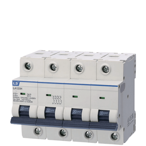 LA125H 4P 80A 10kA | Aptomat tép LS MCB