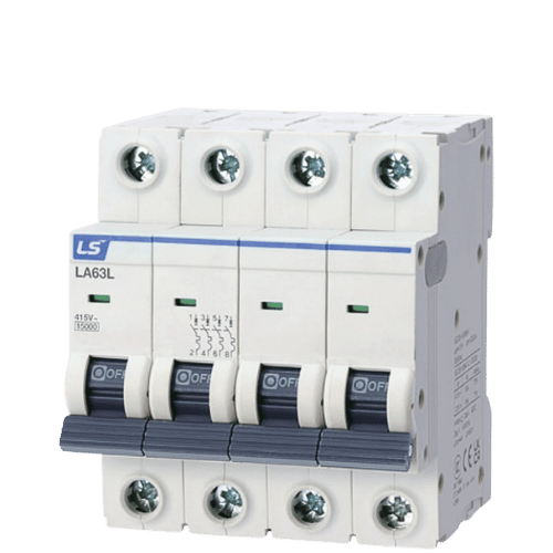 LA63L 4P 6A | Aptomat tép LS MCB 4P 6A 25kA